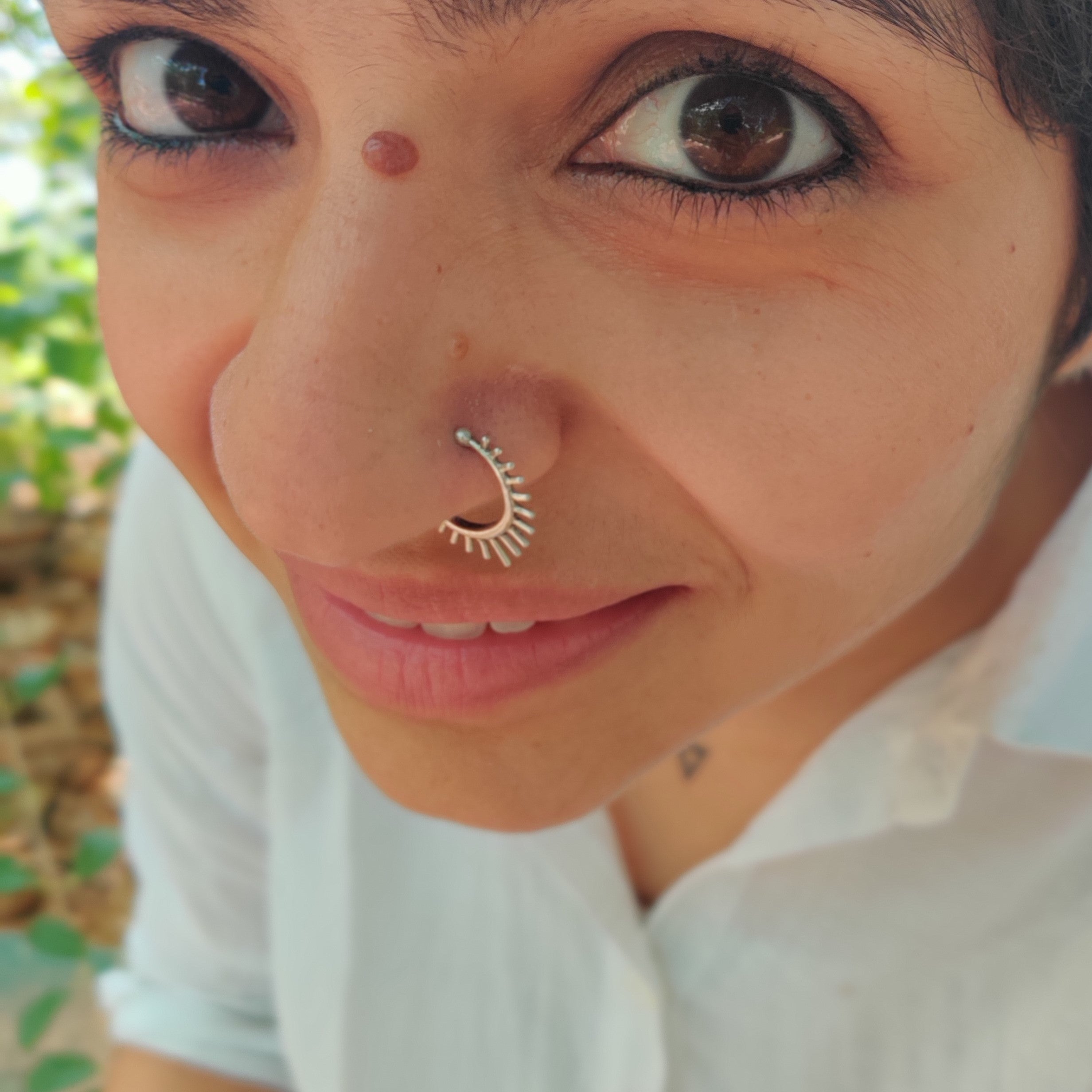 Silver 92.5 Septum Ring Nose Piercing 1mm For Pierced Nose